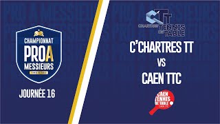 PRO A MESSIEURS  J16  CCHARTRES vs CAEN TTC [upl. by Eldreeda]