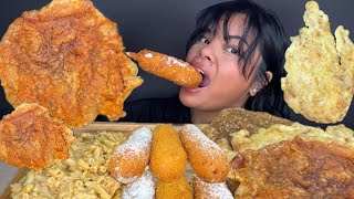 The Most Satisfying Mukbang Crispy Chicken amp Korean Corn Dogs [upl. by Airemat]