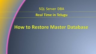 How to Restore Master Database [upl. by Nyvar192]