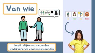 Van wie  Bezittelijke voornaamwoorden  Wederkerende voornaamwoorden  NT2  Grammatica [upl. by Hokanson]