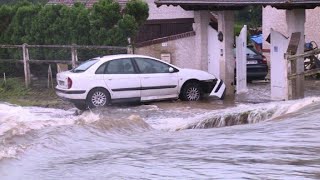 Orages en Normandie inondations à BreteuilsurIton [upl. by Attenaej]