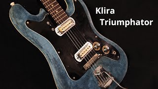 Klira Triumphator in Blue Velvet from the early 60s  wurstguitars demo [upl. by Chase156]