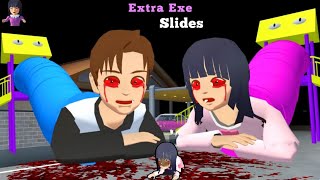 Baby Yuta Mio Haunteds in Extra Exe Slides😰 Sakura School Simulator Drama 👺 [upl. by Garibull]