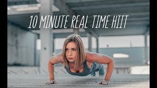 10 Minute HIIT Cardio Workout Real Time TOTALLY OUT OF BREATH [upl. by Jarrell602]