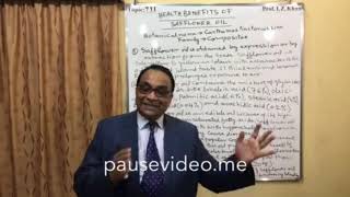 Lecture 711 Topic HEALTH BENEFITS OF SAFFLOWER OIL [upl. by Lambert]