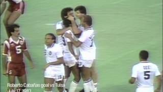 Flashback Video Roberto Cabañas Scorpion Kick Goal vs Tulsa [upl. by Hbahsur280]