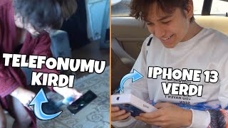 Telefonumu KIRIP iPhone 13 HEDİYE ETTİ 😧 [upl. by Ramoj]