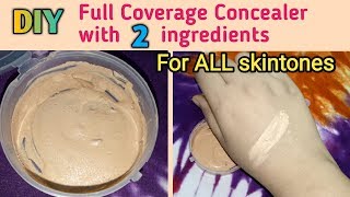 DIY Concealer  Just 2 ingredients  Full Coverage  LIVE DEMO amp RESULT [upl. by Ellivnarg]