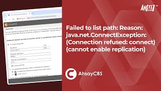 Reason javanetConnectException Connection refused connect cannot enable replication [upl. by Bred]