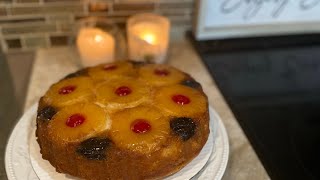 Quick and easy Haitian style pineapple upside cake made with a boxed cake [upl. by Aluk]