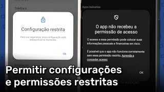 Configuração restrita O app não recebeu a permissão Como resolver [upl. by Eltsryk92]