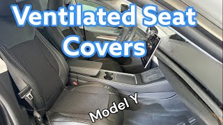 Tesla Model Y Cooling Seat Covers By Tylard  Ventilated Seat Upgrade [upl. by Nibuz807]