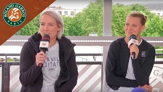 Interview  Lucie Safarova and Bethanie MattekSands  RolandGarros 2017 [upl. by Aizatsana]