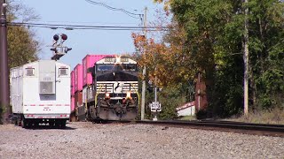 Trainspotting NS 4291 with hybrid K5LA horn leads NS 376 through Lawrenceburg KY [upl. by Pronty946]