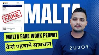 How to Know Malta Work Permit is Fake or Real [upl. by Naivaj220]