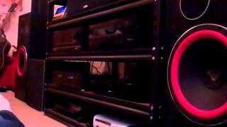 my harman kardon avr 40 and cerwin vega ve12f floor speakers playing bass i love you [upl. by Kathrine174]