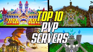 Top 10 Minecraft PVP Servers KitPVPFactionsDuels [upl. by Adnoel152]