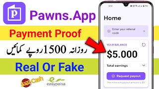 pawns app payment Proof  pawns app real or fake  how to Earn money in Pakistan [upl. by Chud916]