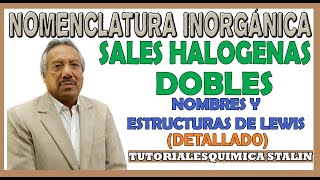 NOMENCLATURA INORGÁNICA  SALES HALOGENAS DOBLES  NOMBRES Y ESTRUCTURAS DE LEWIS [upl. by Nettirb]