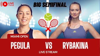 WTA Live ELENA RYBAKINA vs JESSICA PEGULA Miami Open 2023 Live Tennis MATCH Score PLAY STREAM [upl. by Windy]