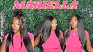 26” BUST DOWN MIDDLE PART 13x6  Sensationnel What Lace’ MARIELLA  Get the Look for LESS [upl. by Calvano]