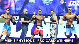 Mens Physique Pro Card Winners  Amateur Olympia India 2018 [upl. by Mordy499]