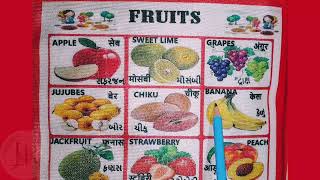 फलों के नाम  Fruits Names  LKG Kids English  Learn Fruits Names  jayarajput [upl. by Ayerhs654]