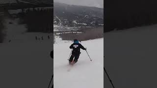 ski patrol crushing on telemark turns telemarkskiing skipatrol spreadtelemark freeheellife [upl. by Jocko705]