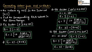 DIP39 converting colour from HSI to RGB  EC Academy [upl. by Annaet]