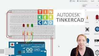 LEDs amp Breadboards With Arduino in Tinkercad [upl. by Curhan]