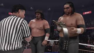 Raw75 WWF Tag Team Champions Headshrinkers vs Quebeckers 👍 [upl. by Irama]