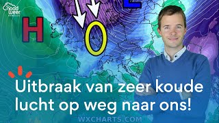 Uitbraak zeer koude lucht op weg naar de Benelux [upl. by Gertie]