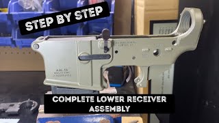 Step by step AR15 AS lower receiver assembly [upl. by Na]