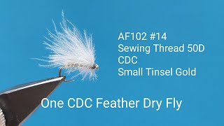 Fly Tying  One CDC Feather Dry Fly [upl. by Bertie]