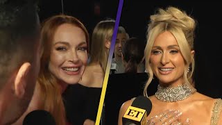 Lindsay Lohan and Paris Hilton REUNITE at Oscars Party Exclusive [upl. by Airetas]