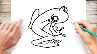 How to Draw a Frog Step by Step [upl. by Simsar261]