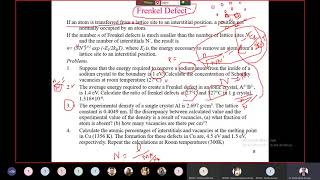 Video 7 Defects in Crystal [upl. by Gentille]