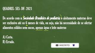 Questão nutrição  QUADRIX SES DF 2021 [upl. by Jemy]