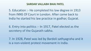 Sardhar Vallabhbhai Patel freedom fighter of India [upl. by Kremer]