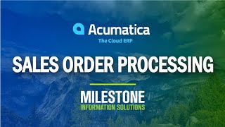 Sales Order Processing in Acumatica WMS [upl. by Hsemin198]