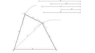 Trapezoide dados sus lados y una diagonal [upl. by Eulau806]