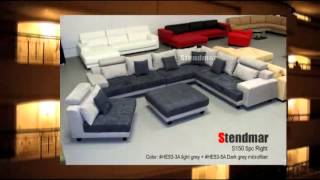 5PC NEW MODERN GRAY MICROFIBER BIG SECTIONAL SOFA SET S150RG [upl. by Senilec473]