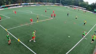 Fussballtraining Fussballspezifisches Warm up  Passen mit Koordination und Antritten [upl. by Oelak]