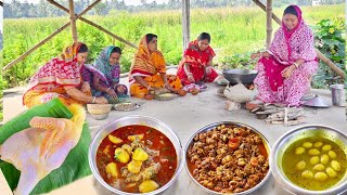 আলু দিয়ে দেশি মুরগির পাতলা ঝোলকাঁকড়ার তেলঝাল আর কাঁচা আমড়ার টক সবাই মিলে জমিয়ে রান্না করলাম [upl. by Saberio]