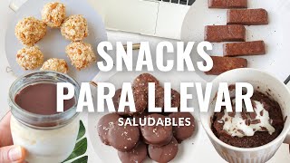 Snacks Saludables para Llevar al Trabajo o Escuela  Listos en poco minutos [upl. by Dylane632]