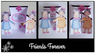 Handmade Friendship Day Card  Tutorial  How to make a Card for Friend [upl. by Enelam]