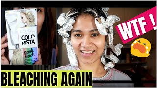 LOREAL COLORISTA BLEACH  BLEACHING HAIR WITHOUT DAMAGE  HAIR PRODUCT IM USING [upl. by Sellihca548]