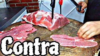 ¿Cómo cortar Bistec de una Contra de Res  Tapa de Aguayon  Chef Vlogs [upl. by Claudy]