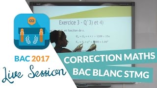 Bac Blanc STMG  Correction en live de lépreuve de Maths [upl. by Cha]