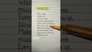 blackpink whistle lyrics viral blackpink whistle [upl. by Head]